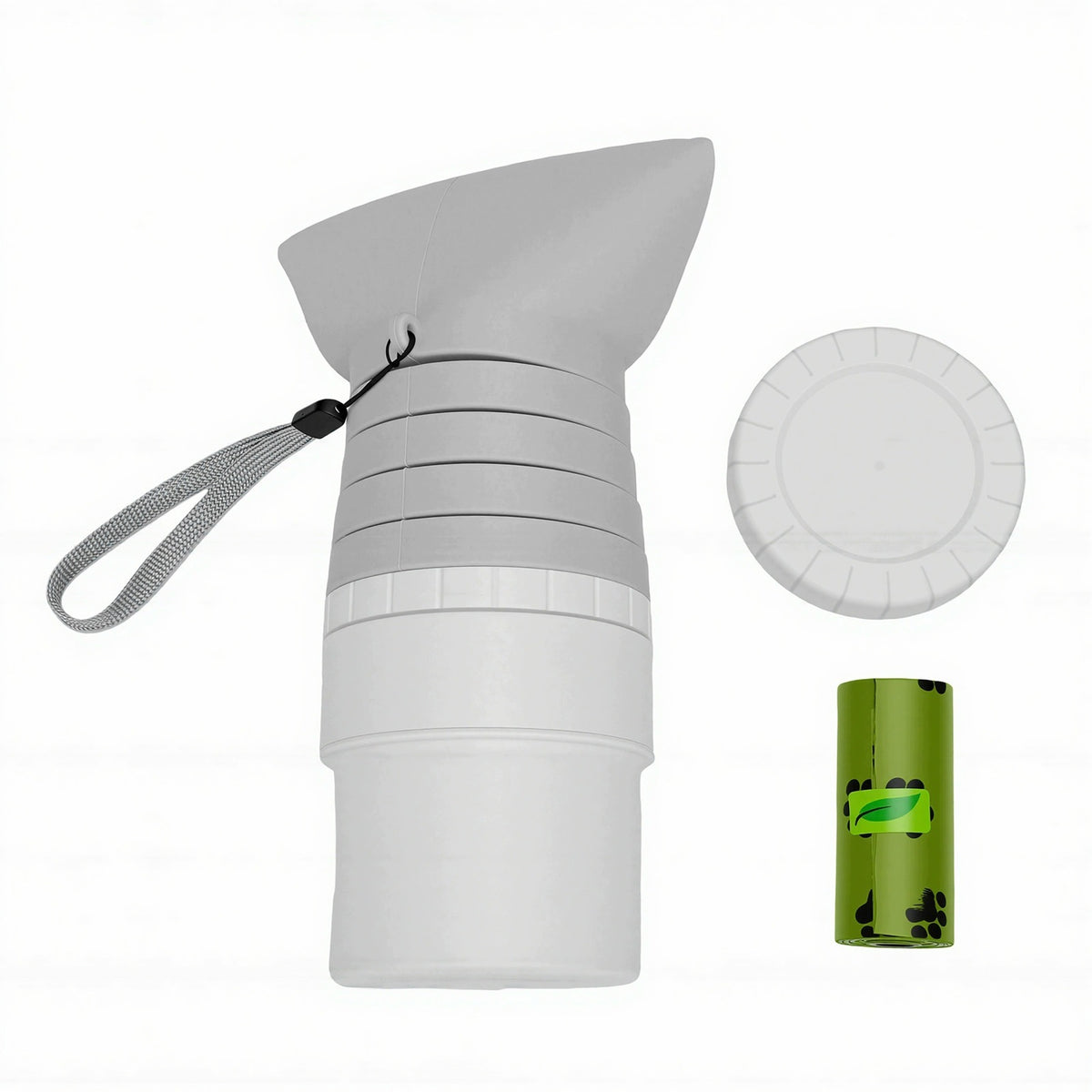 Foldable Dog Water Bottle 550ml Airtight Silicone Portable LI