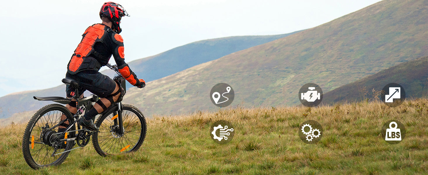 Foldable Electric Mountain Bike VARUN for Adults 250W 80km 48V 7,8Ah Maximum rated power electric bike (under 250W)