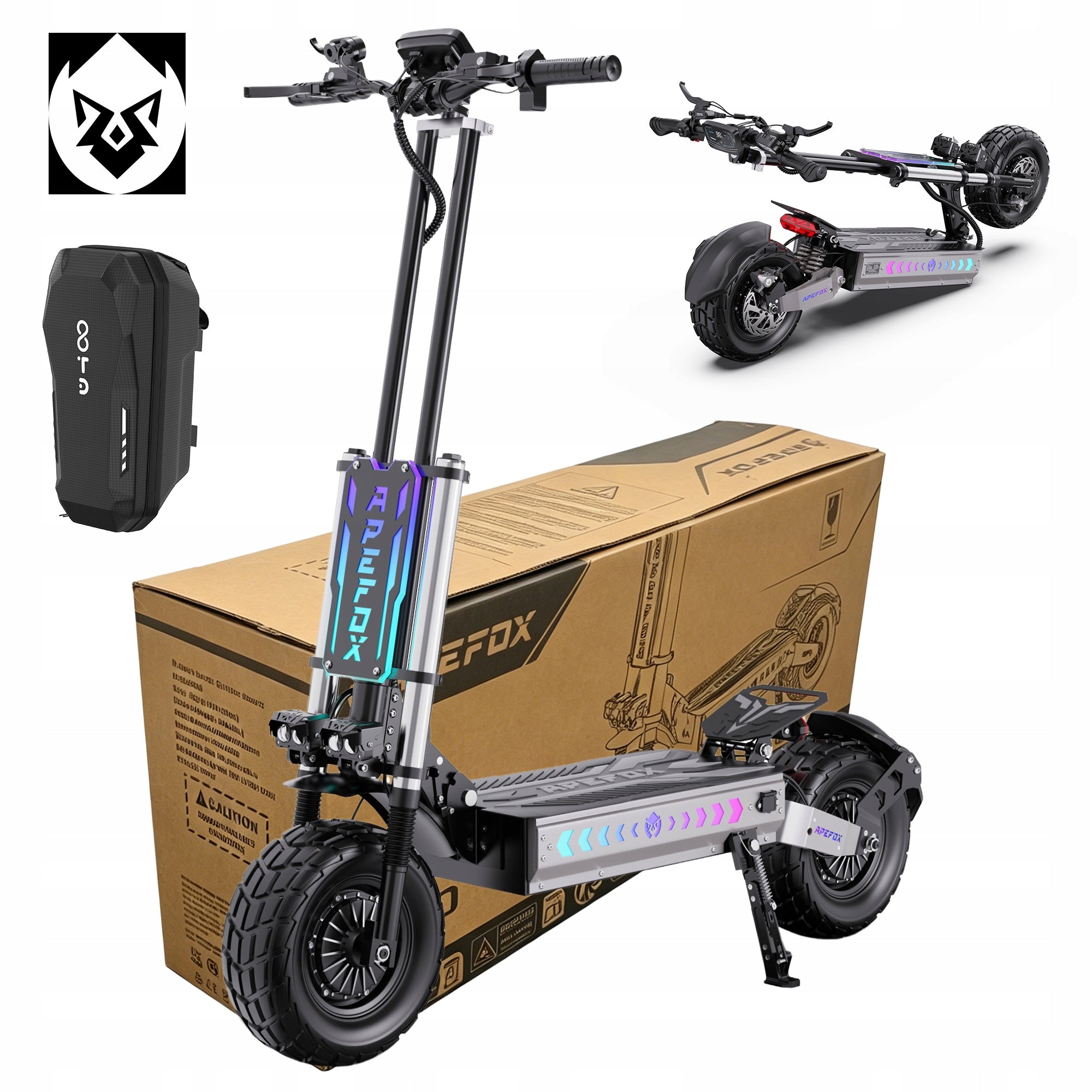 Foldable Electric Vehicles APEFOX T90 6000W 85km/h 100km 60V 31,2AH NFC