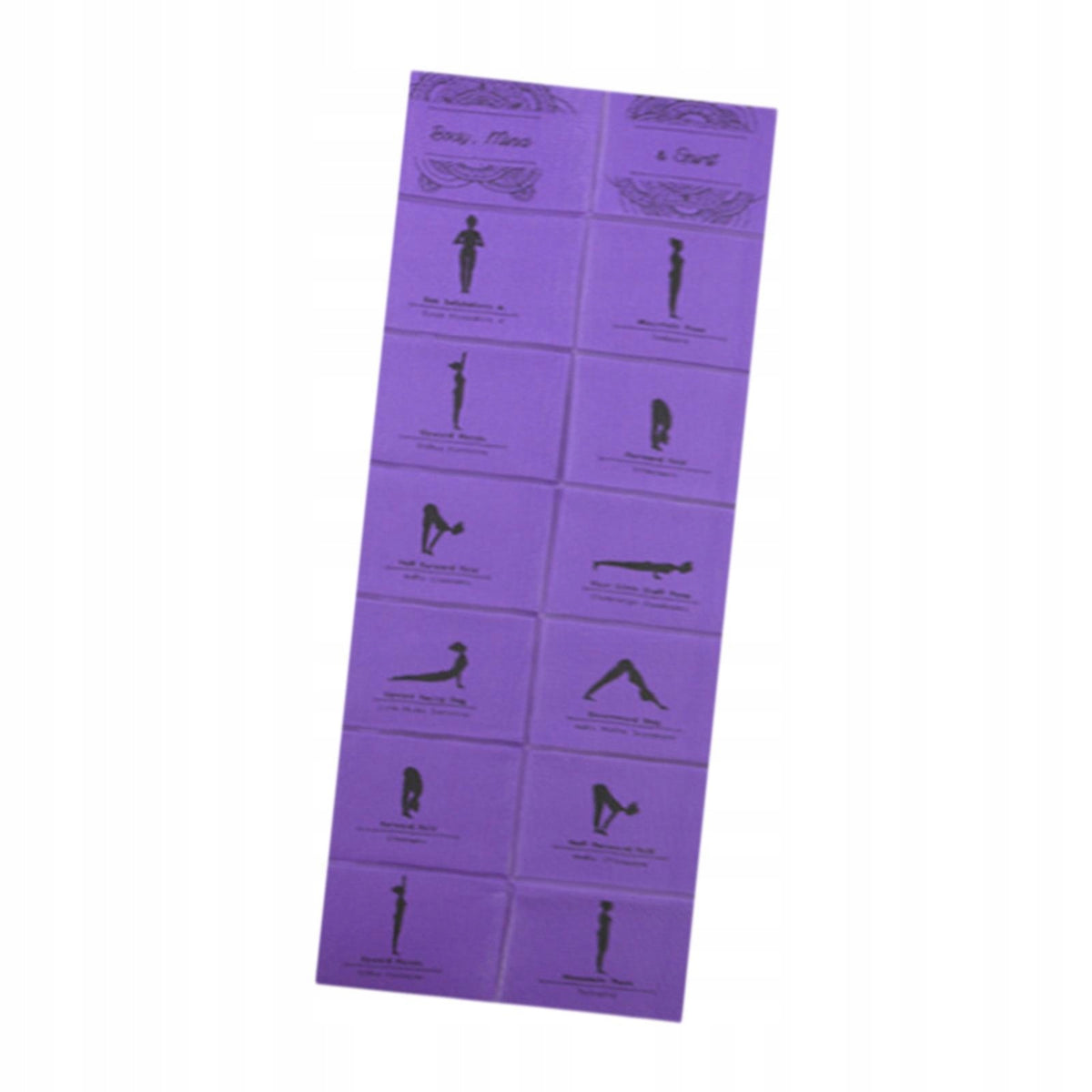 Foldable Exercise Mat Sport Mat 5mm Soft Anti Tear Fitness Mat Purple