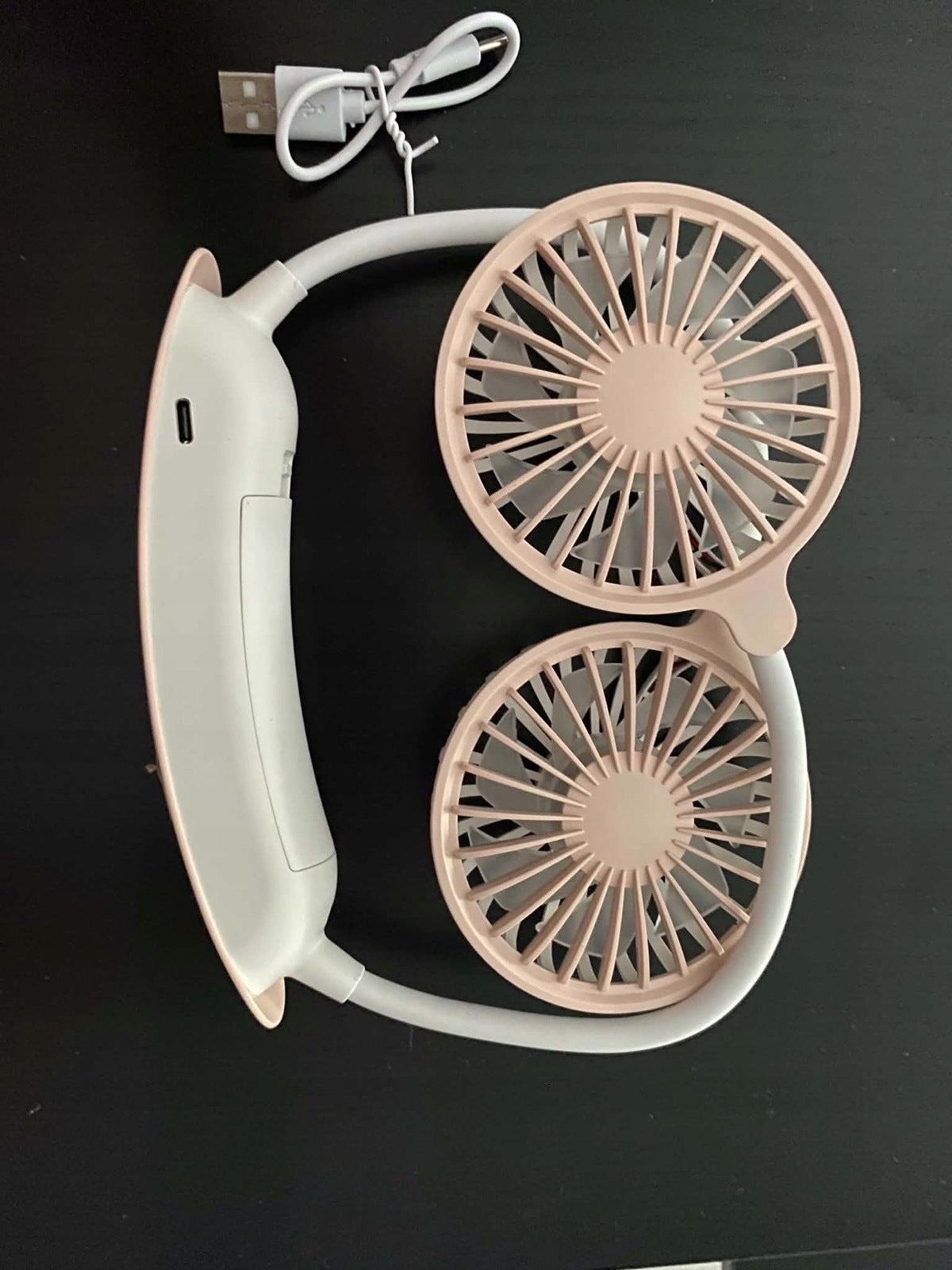 Foldable Fan Neck Fan Mini F6 USB Manufacturer code Wentylator na Szyję Przenośny Oświetlenie