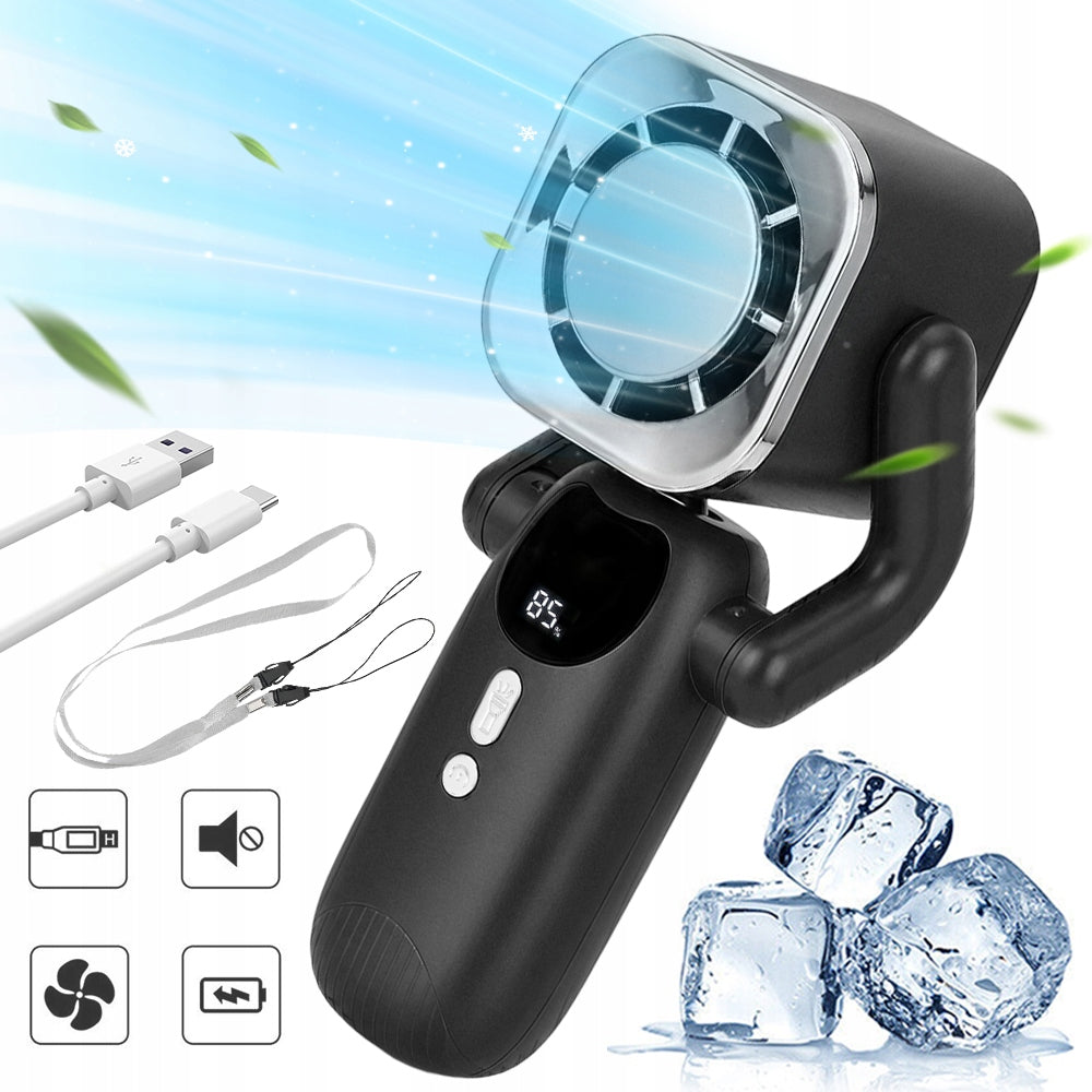 Foldable Fan for Travel, Handheld Fan 4000 MAh Charging Type C Packaging status original