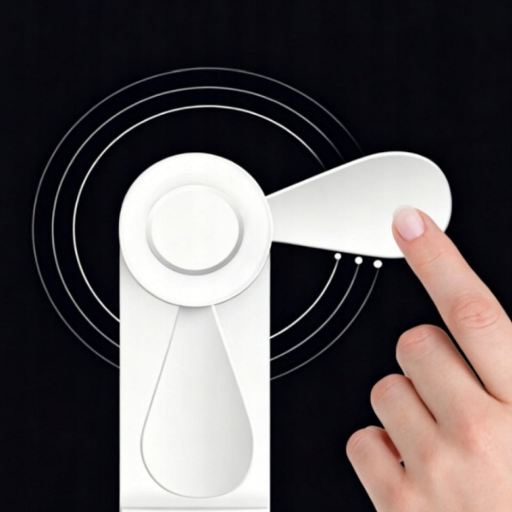 Foldable Fan with Power Bank 3 Speed Modes Low Noise ABS Material White Packaging status original