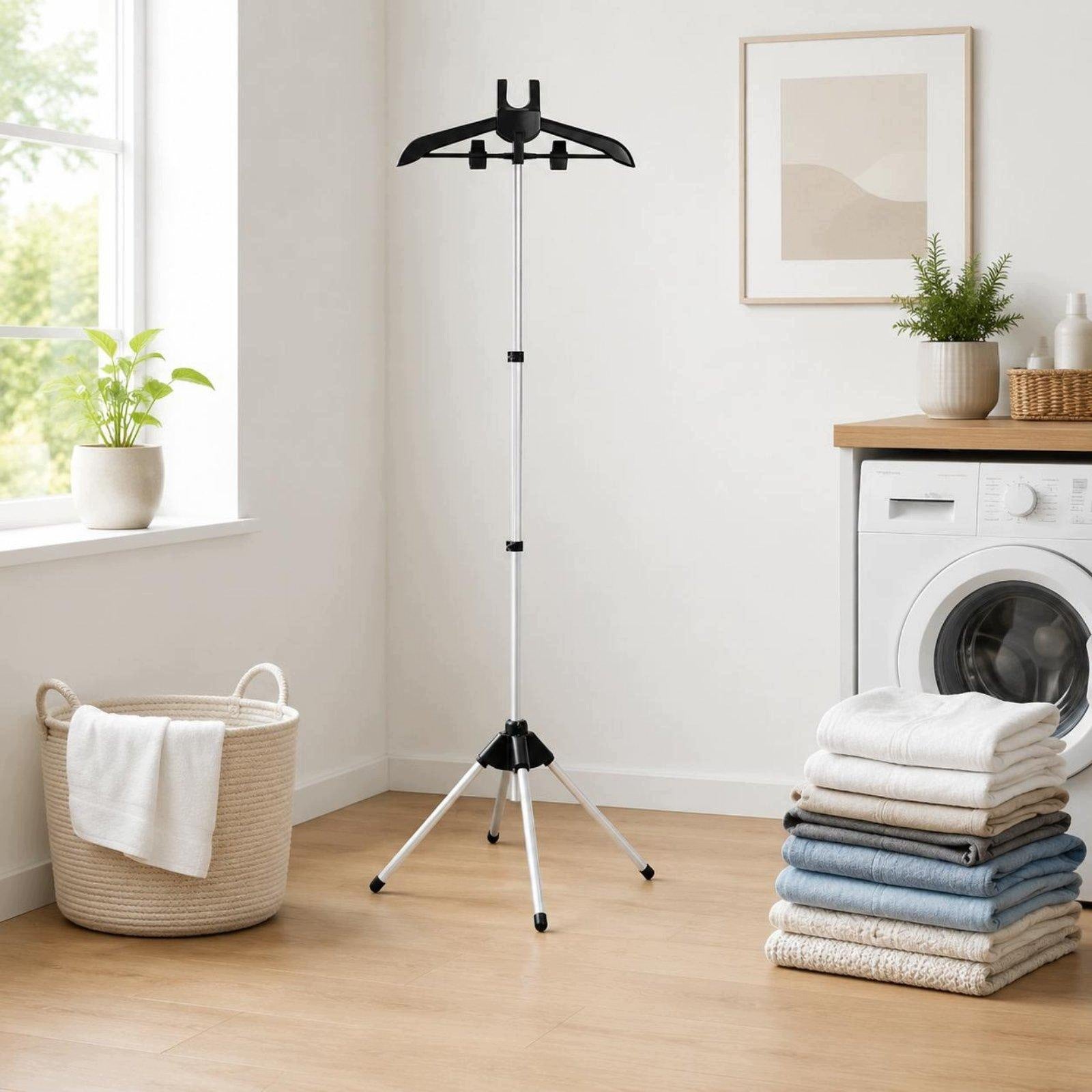 Foldable Garment Steamer Rack Saving Space Foldable Ironing Black Brand no brand