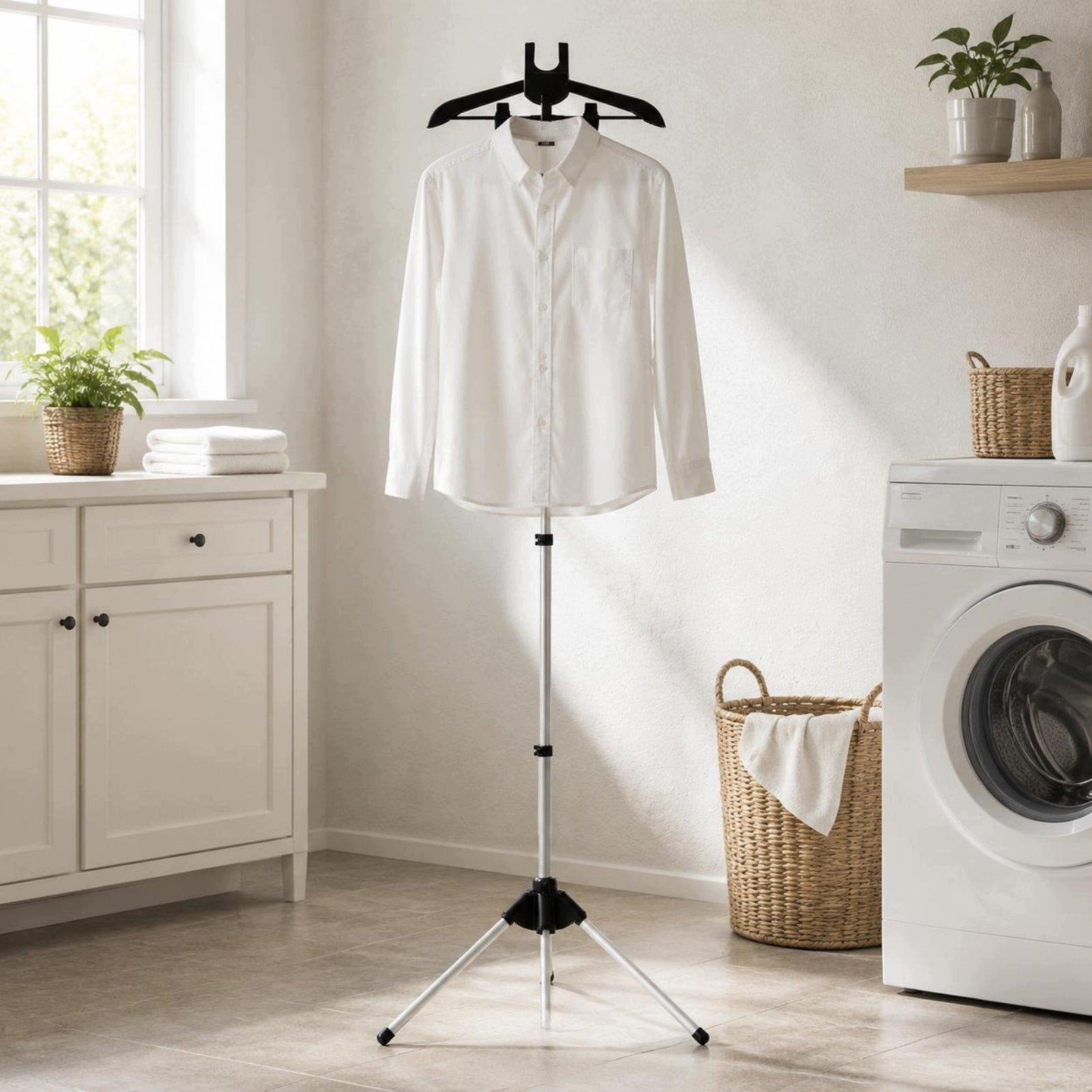 Foldable Garment Steamer Rack Saving Space Foldable Ironing Stand Gray Packaging status original