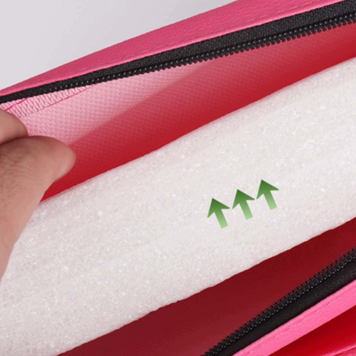 Foldable Gymnastics Mat, Children's Play Mat with Horizontal Bar, Pink Packaging status original