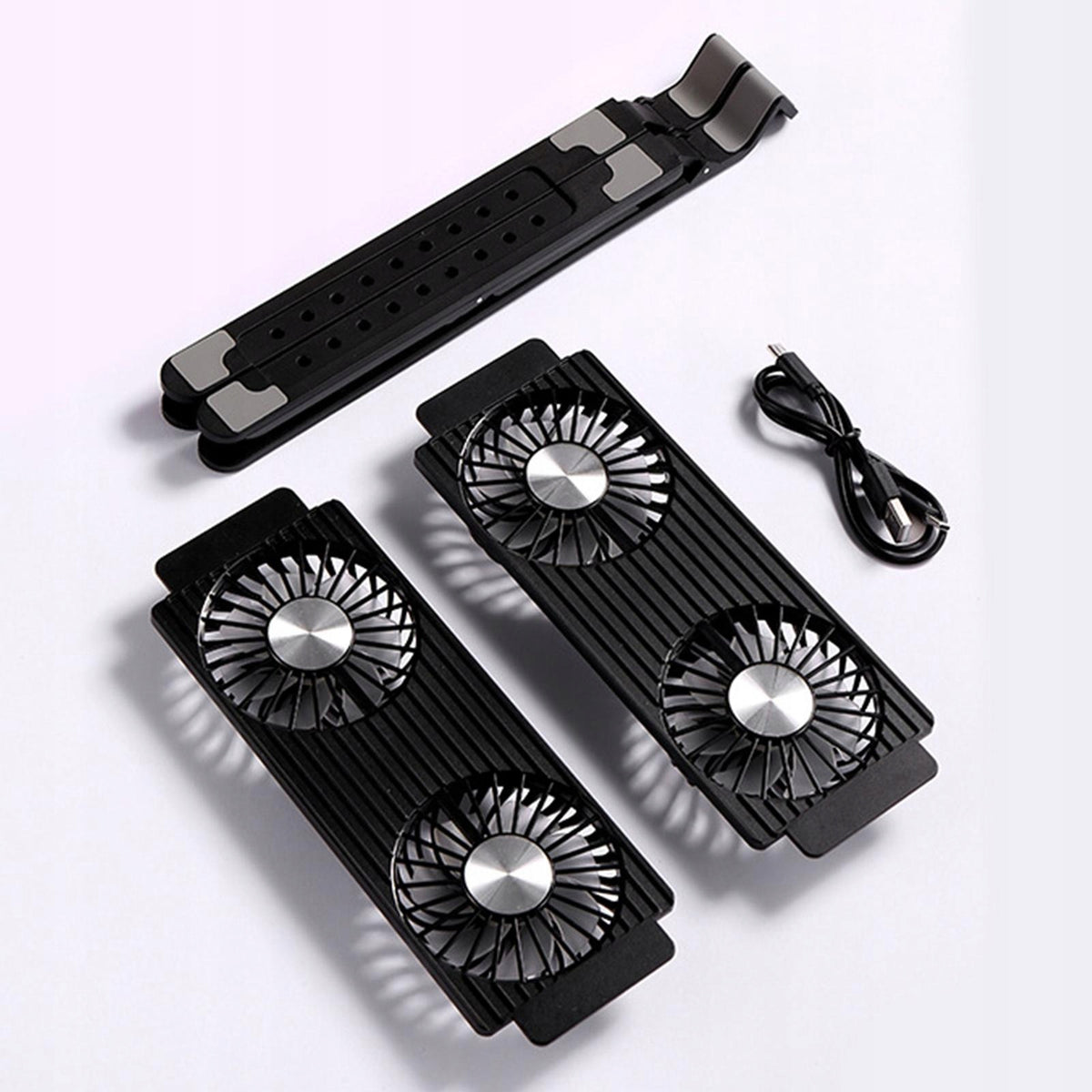 Foldable Laptop Stand with 4 Cooling Fans Cooler Gaming Notebook Anti Slip Packaging status original