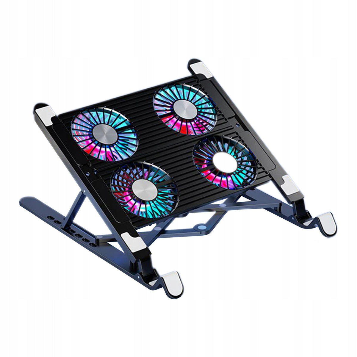 Foldable Laptop Stand with Cooling Fan Pad Cooler Strong Wind Anti Slip