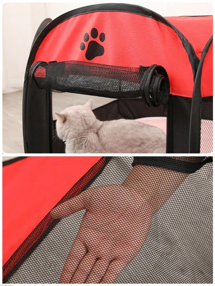 Foldable Lightweight Playpen Dog Bed Cat Travel With Mesh Product width 70 cm