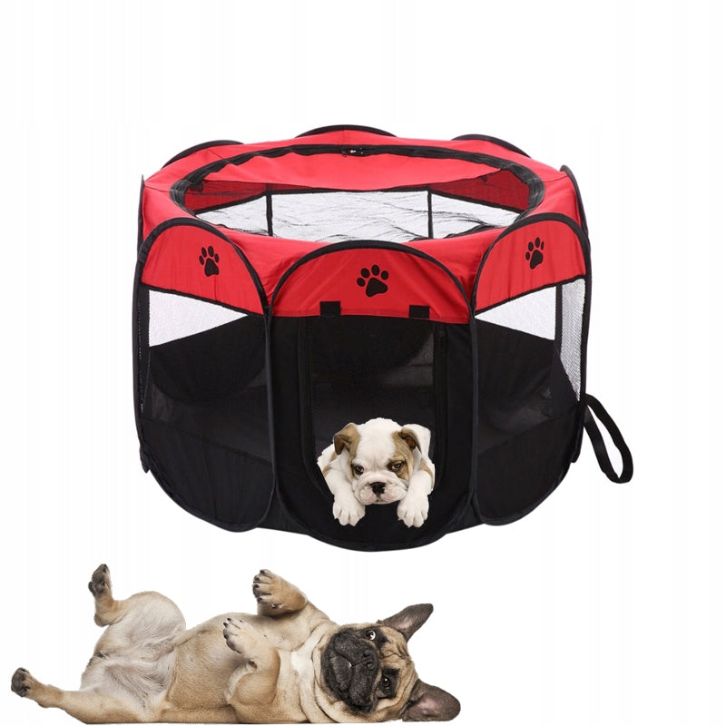 Foldable Lightweight Playpen Dog Bed Cat Travel With Mesh
