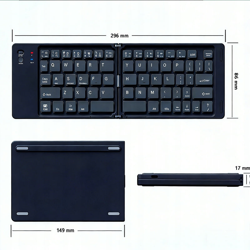 Foldable Mini Wireless Bluetooth Keyboard for USB-C Phone Tablet Manufacturer code Qiravoxx9300