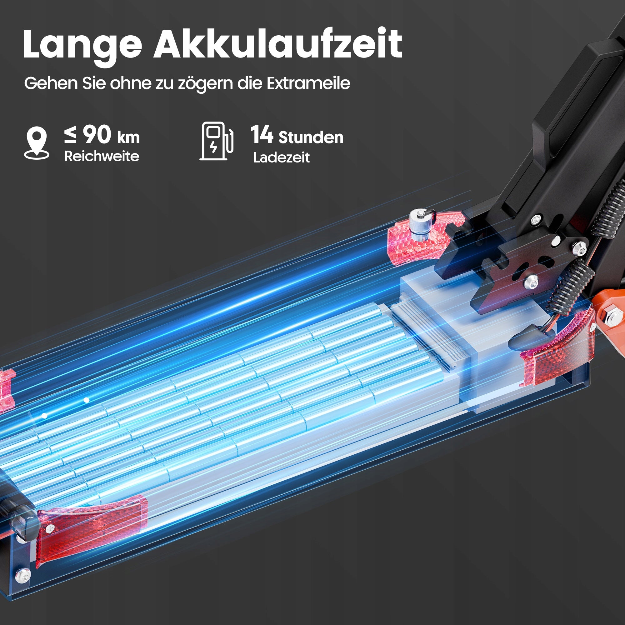 Foldable Qekud T6E Pro ABE Scooter, 20km/h Max Speed Meets EU Traffic Rules Weight 27.5 kg