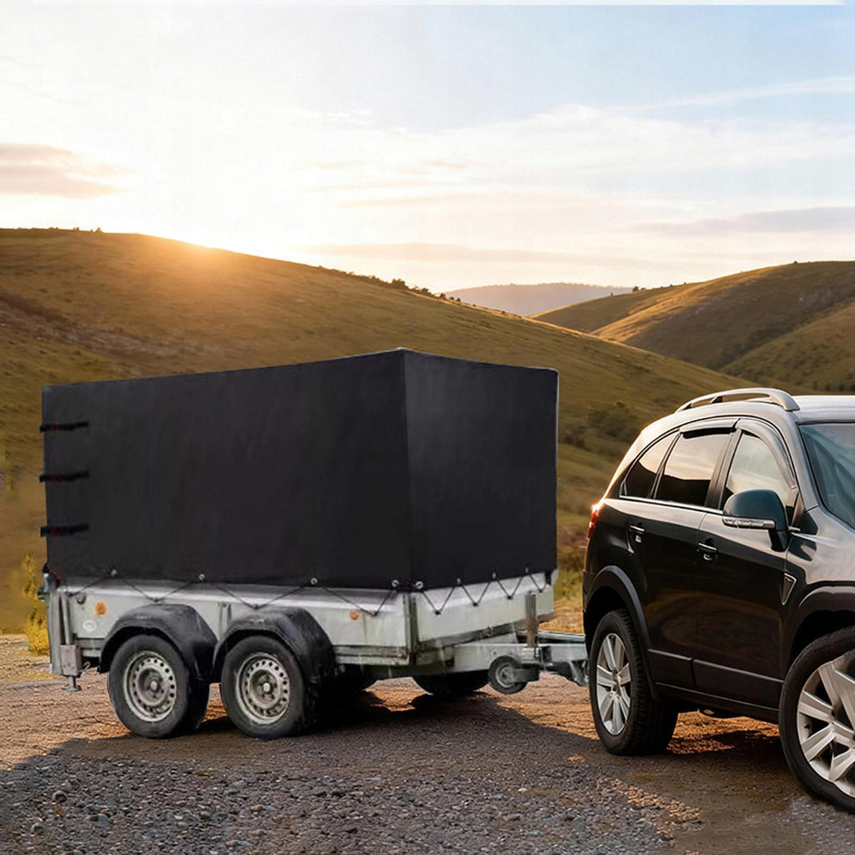 Foldable RV Campers Cover Travel Trailer Cover Dustproof Rainproof 420D