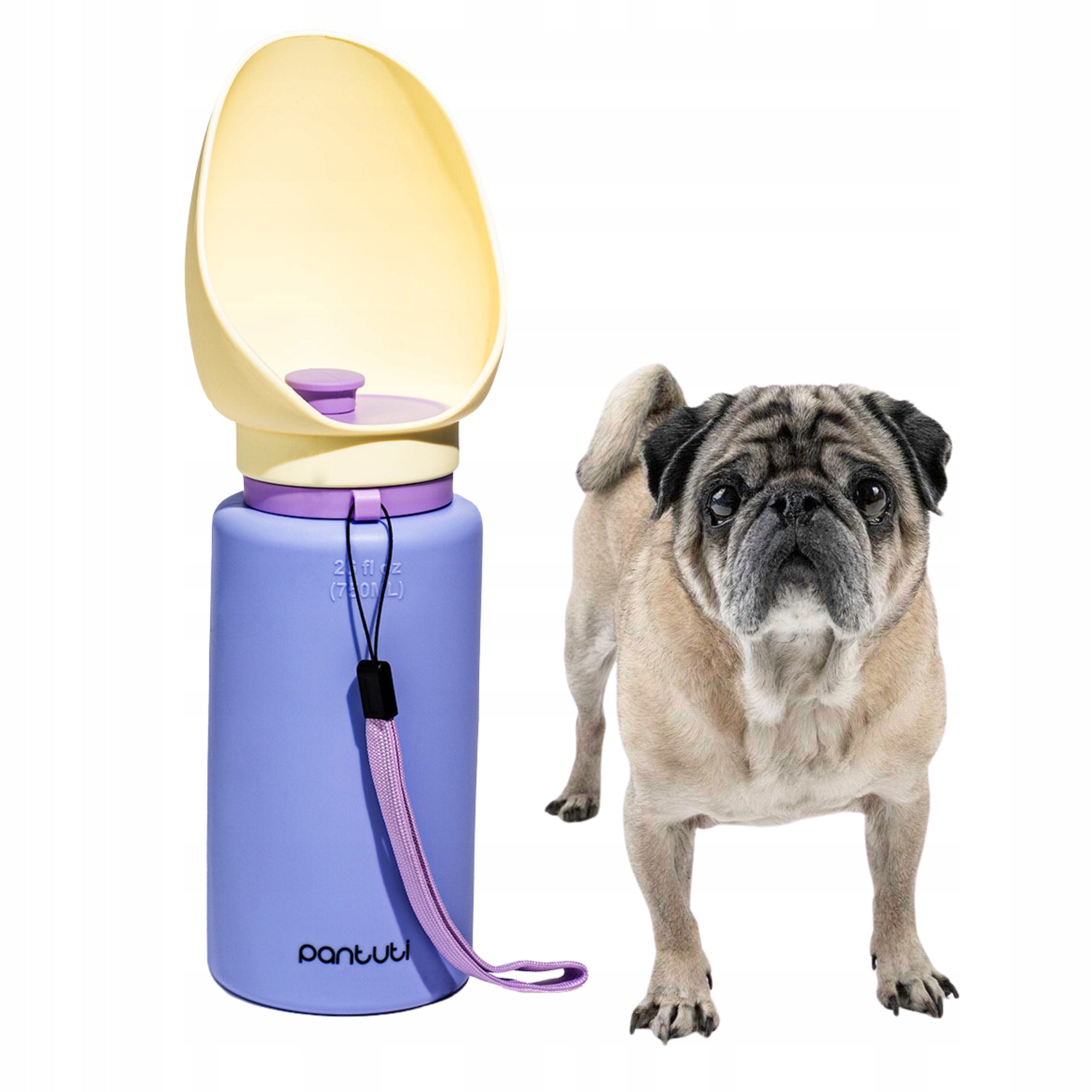 Foldable Silicone Dog Bottle Dispenser MONTE Blue-Yellow 750ml