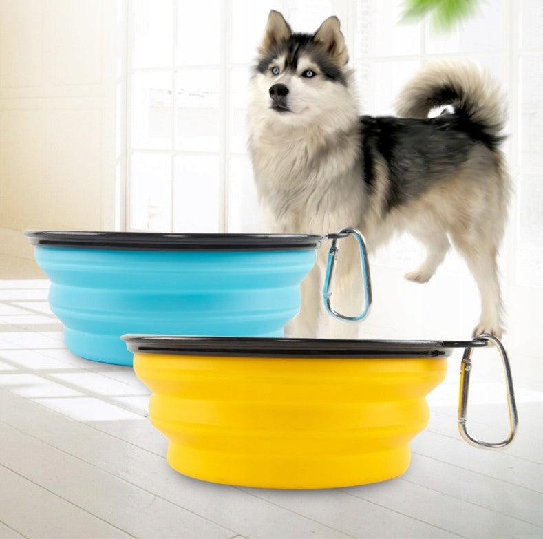 Foldable Silicone Dog Hiking Bowl 0,65L Green Brand EazyPet