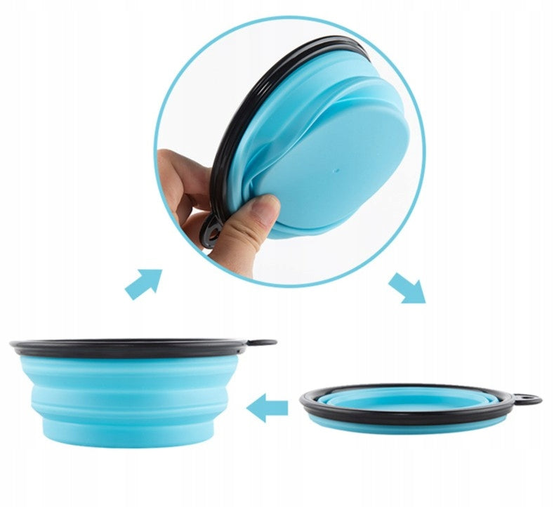 Foldable Silicone Dog Hiking Bowl 0,65L Green Manufacturer code EazyPet Miska Składana 1L