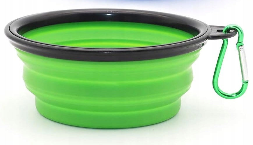 Foldable Silicone Dog Hiking Bowl 0,65L Green