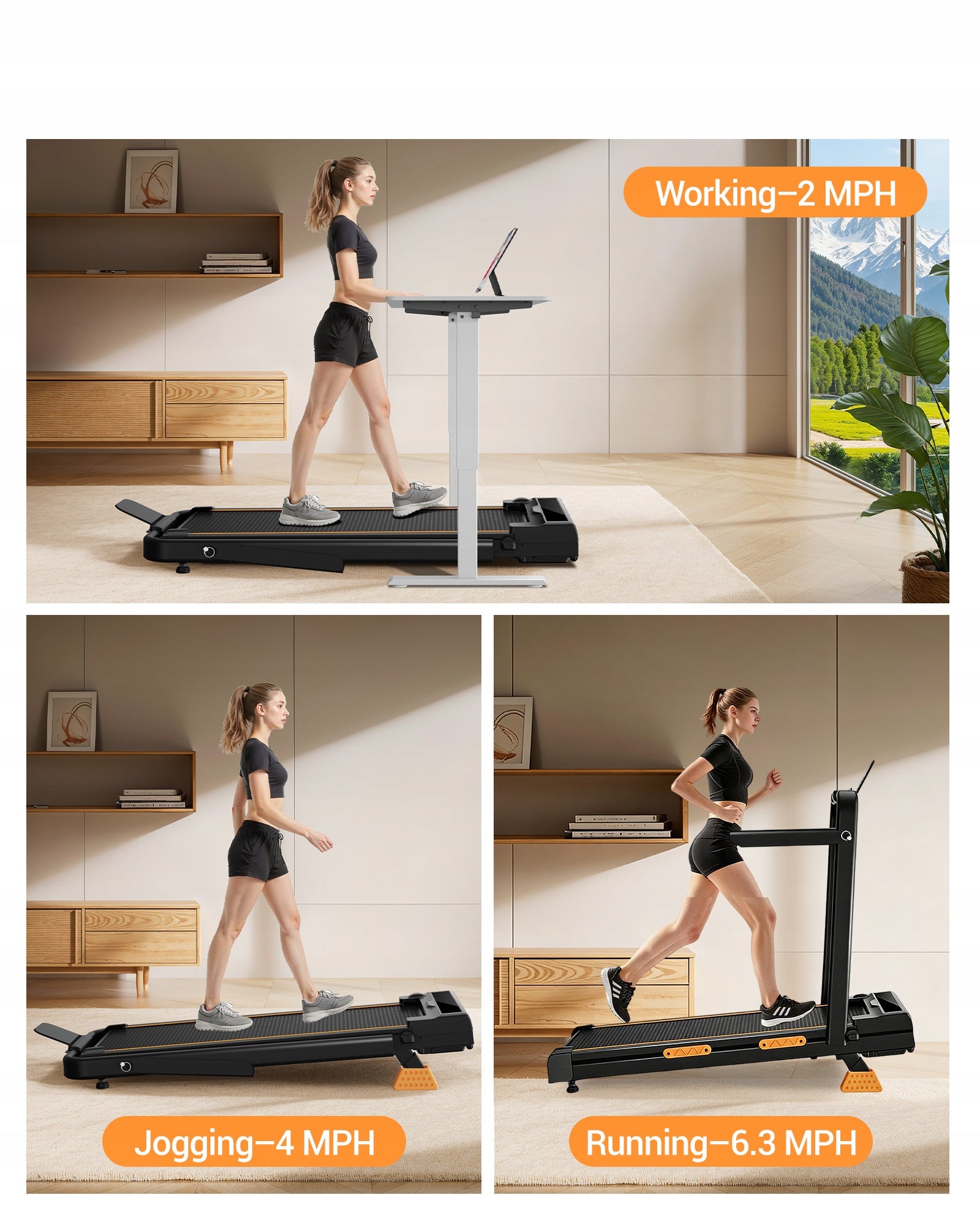 Foldable Treadmill for Home Use 12 km/h Model BC-48. AE