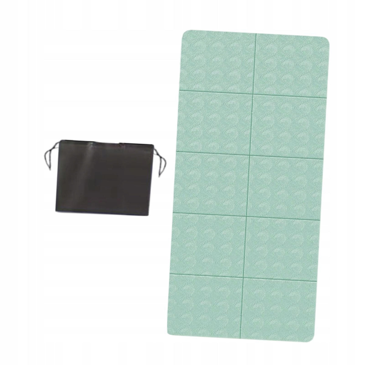 Foldable Yoga Mat Anti Skid TPE Gift with Carrying Bag Exercise Green Packaging status original