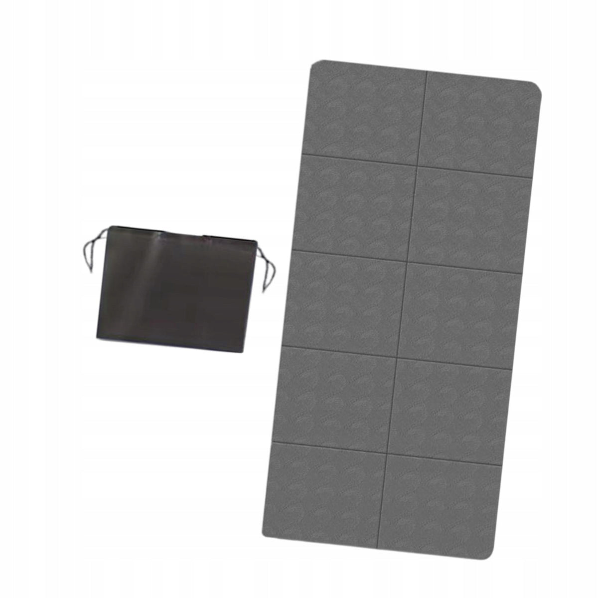 Foldable Yoga Mat with Carrying Bag Portable Nonslip Exercise Pilates Gray Color other