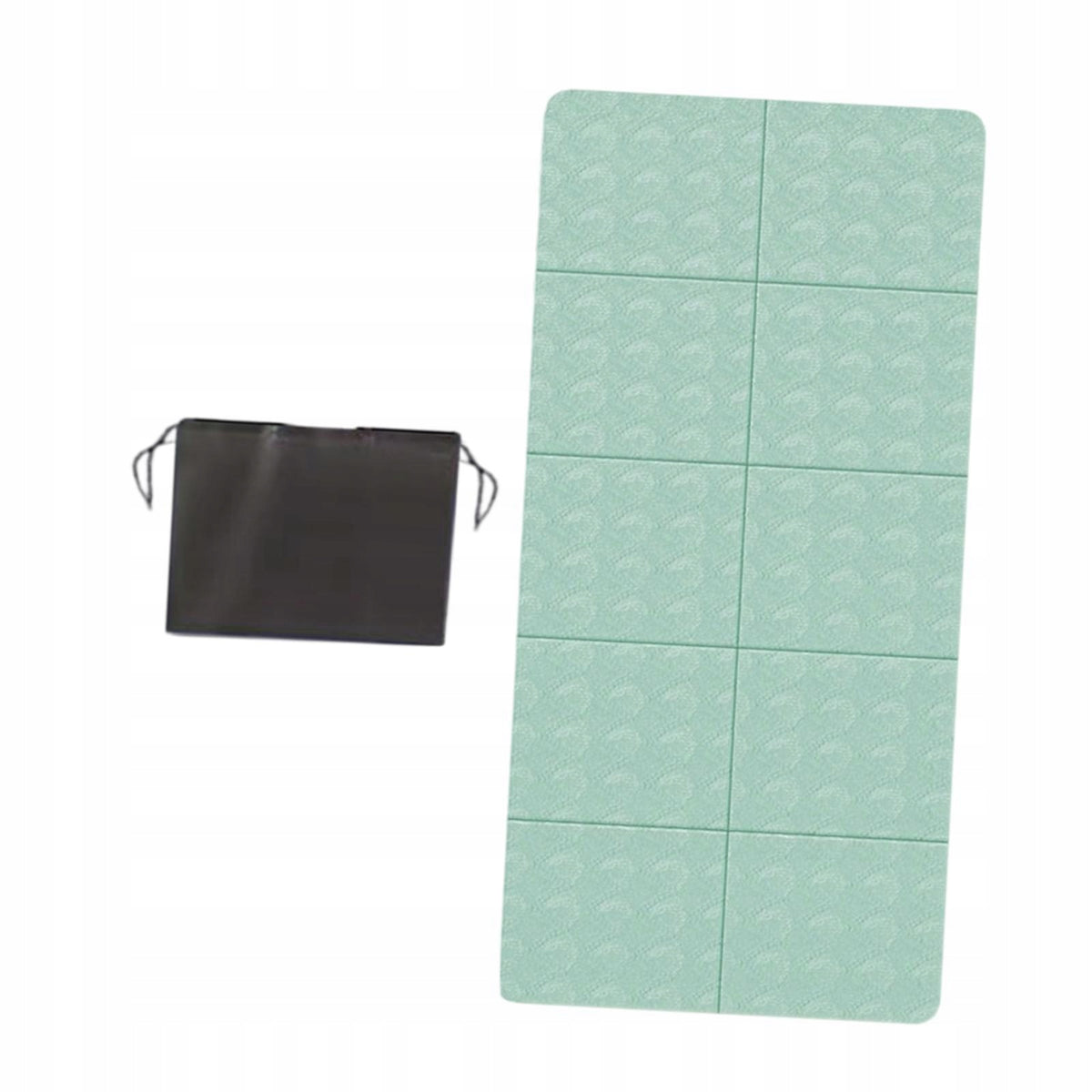 Foldable Yoga Mat with Carrying Bag Portable Nonslip Exercise Pilates Green