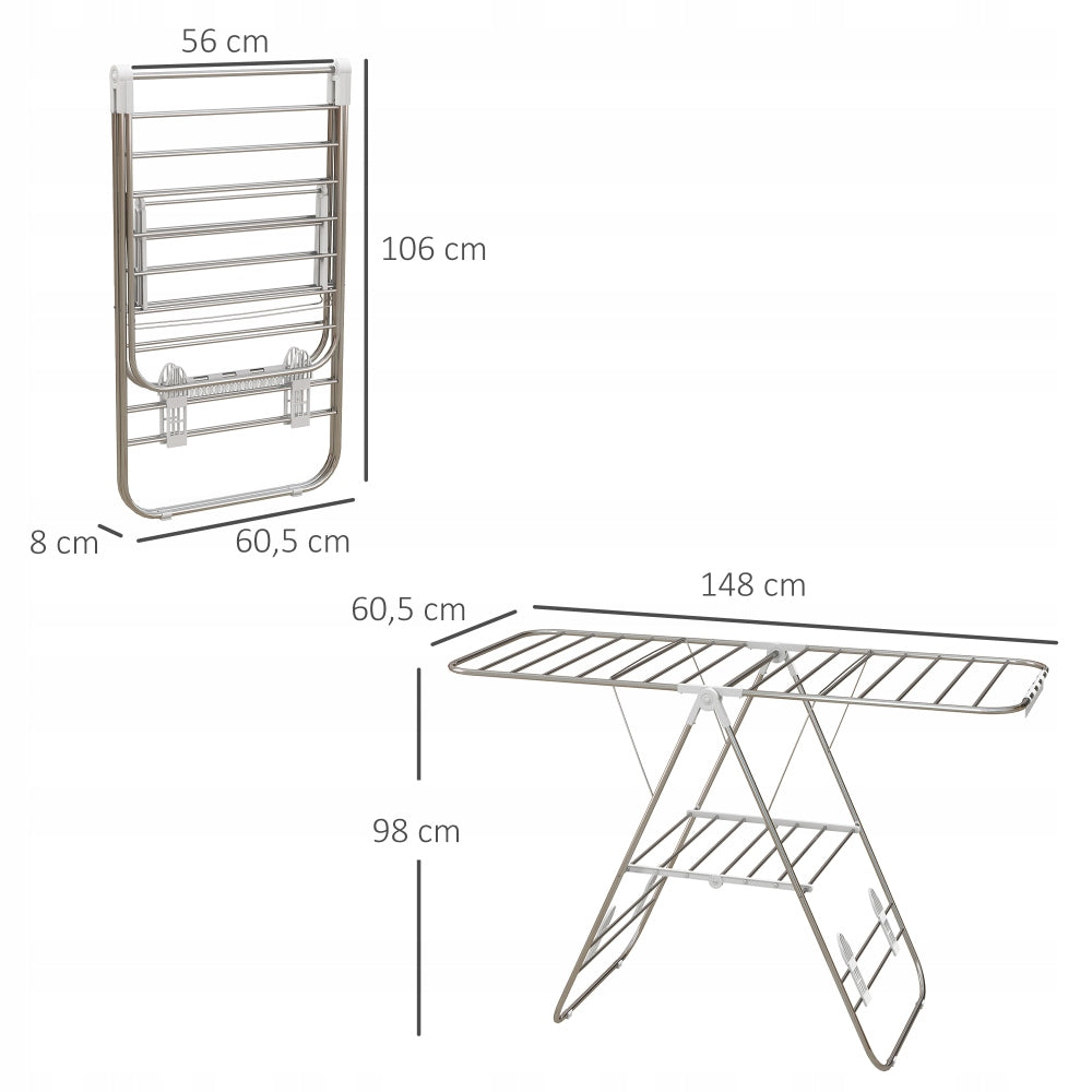 Foldable portable clothes dryer, 146x60,5x98 cm Kind Balcony