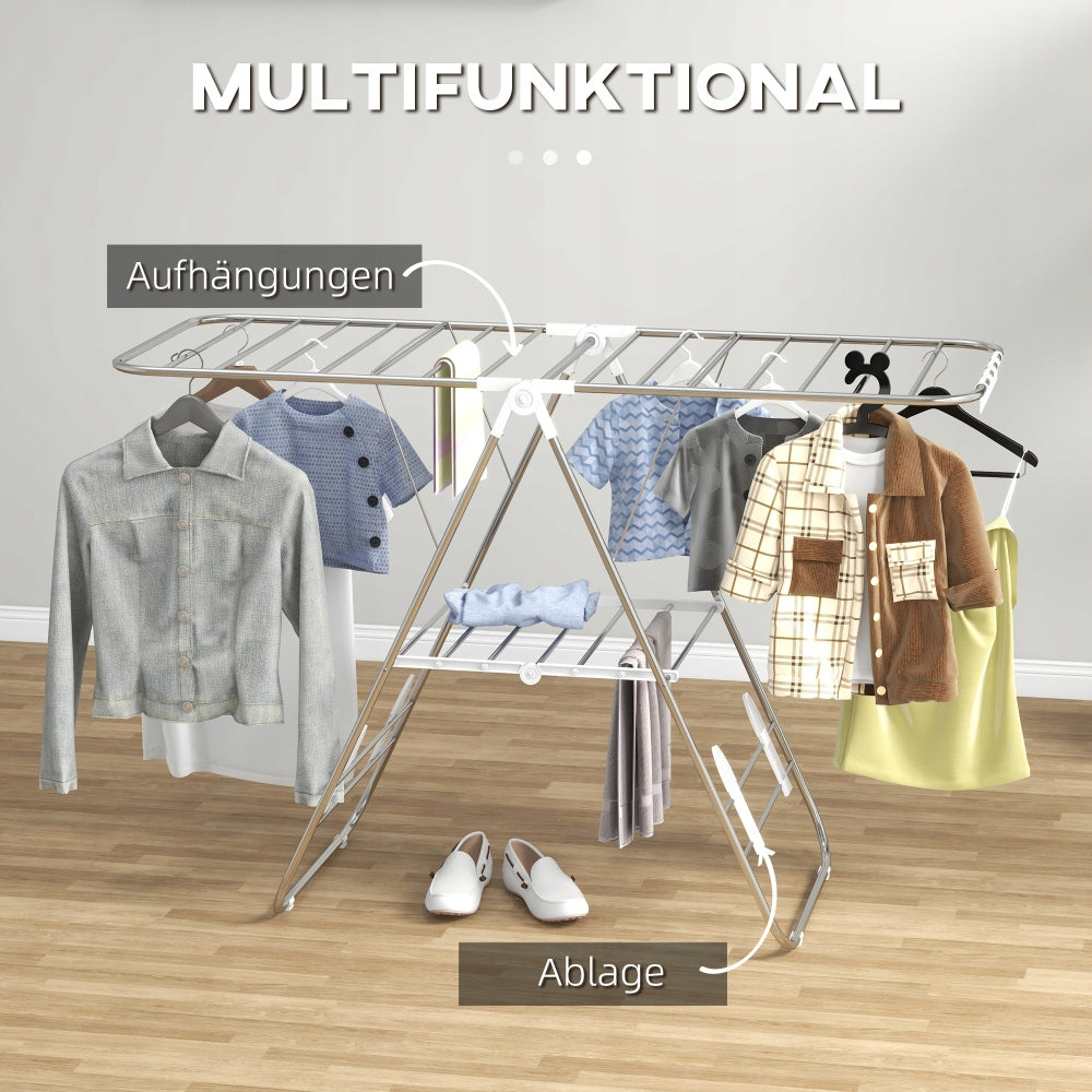 Foldable portable clothes dryer, 146x60,5x98 cm Unfolded width 148 cm