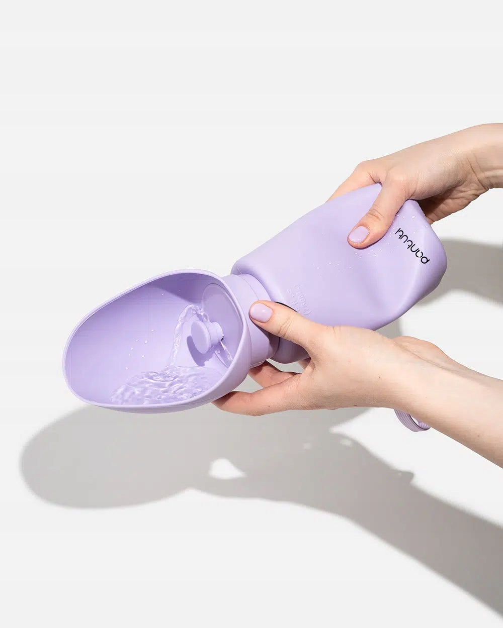 Foldable silicone dog bottle dispenser MONTE blue-yellow 350 ml Additional color yellow