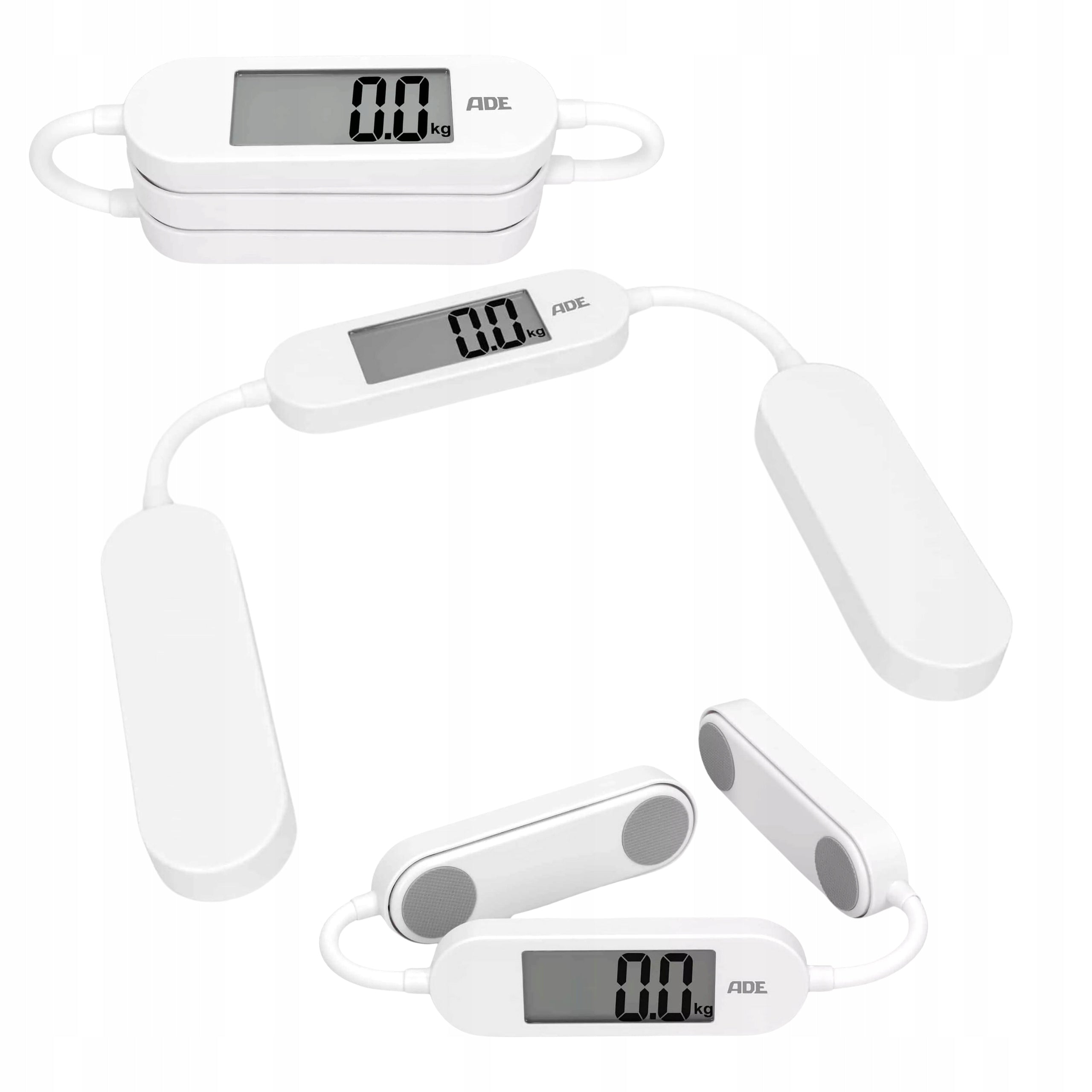 Folding BATHROOM SCALE up to 180 kg ADE white 23,5 x 5 x 7