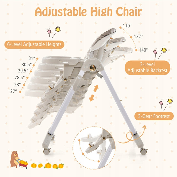 Folding Baby Feeding Chair with Adjustable Height Tilting Manufacturer code AD10049GR