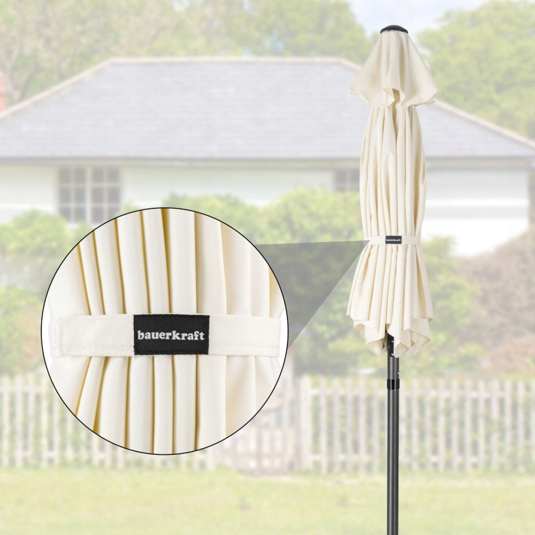Folding Balcony Garden Umbrella Adjustable 200cm Beige 50UV Bauerkraf Manufacturer code H-655