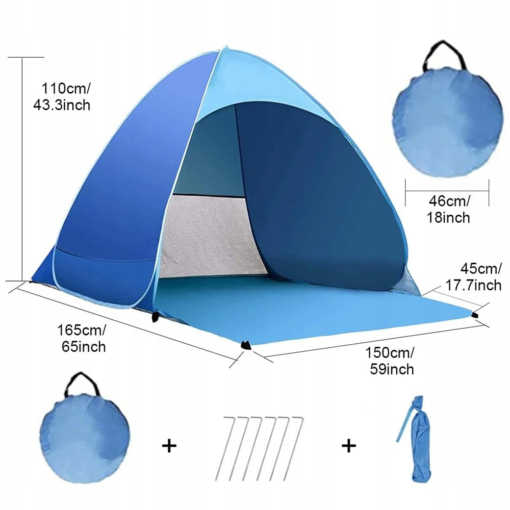 Folding Beach Tent With Uv 50+ Filter, Automatically Folding Tent Manufacturer code Rozkładany namiot plażowy
