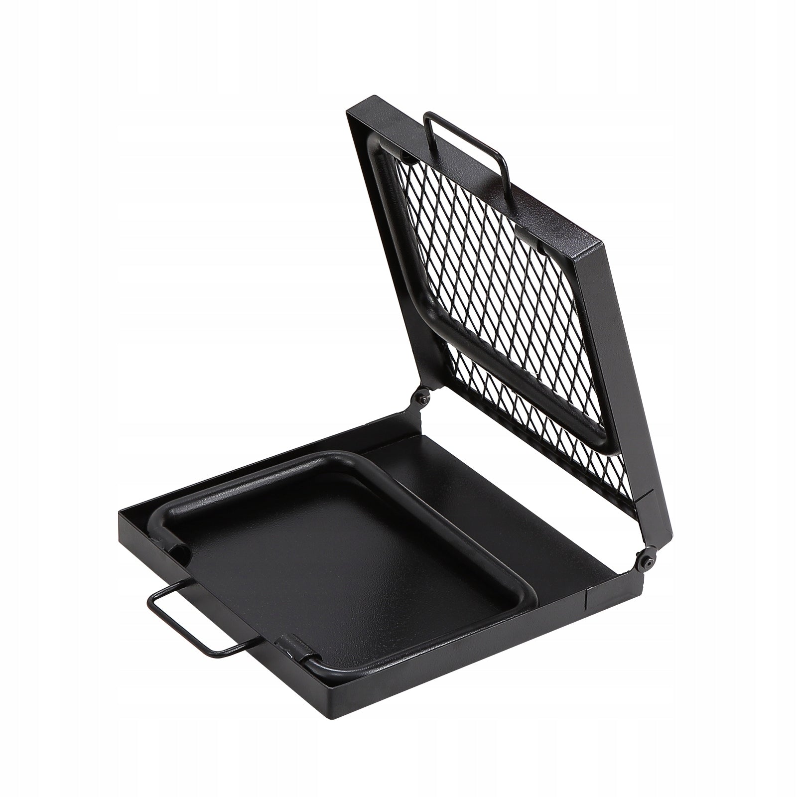 Folding Campfire Grill 57cm Steel Mesh Portable with Legs Carrying Bag Grill width 28 cm