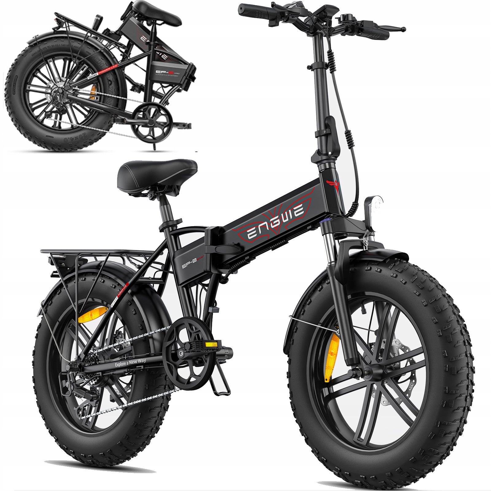 Folding City Electric Bike 250W 55Nm 48V 25KM/H 13Ah 120KM 20“*4.0" MTB EU