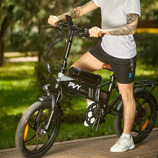 Folding Electric Bike PVY Z20 MAX 250W 36V 25,6Ah 25KM/H 200KM 20" EU Manufacturer code PVY Z20 MAX Czujnik momentu obrotowego PL