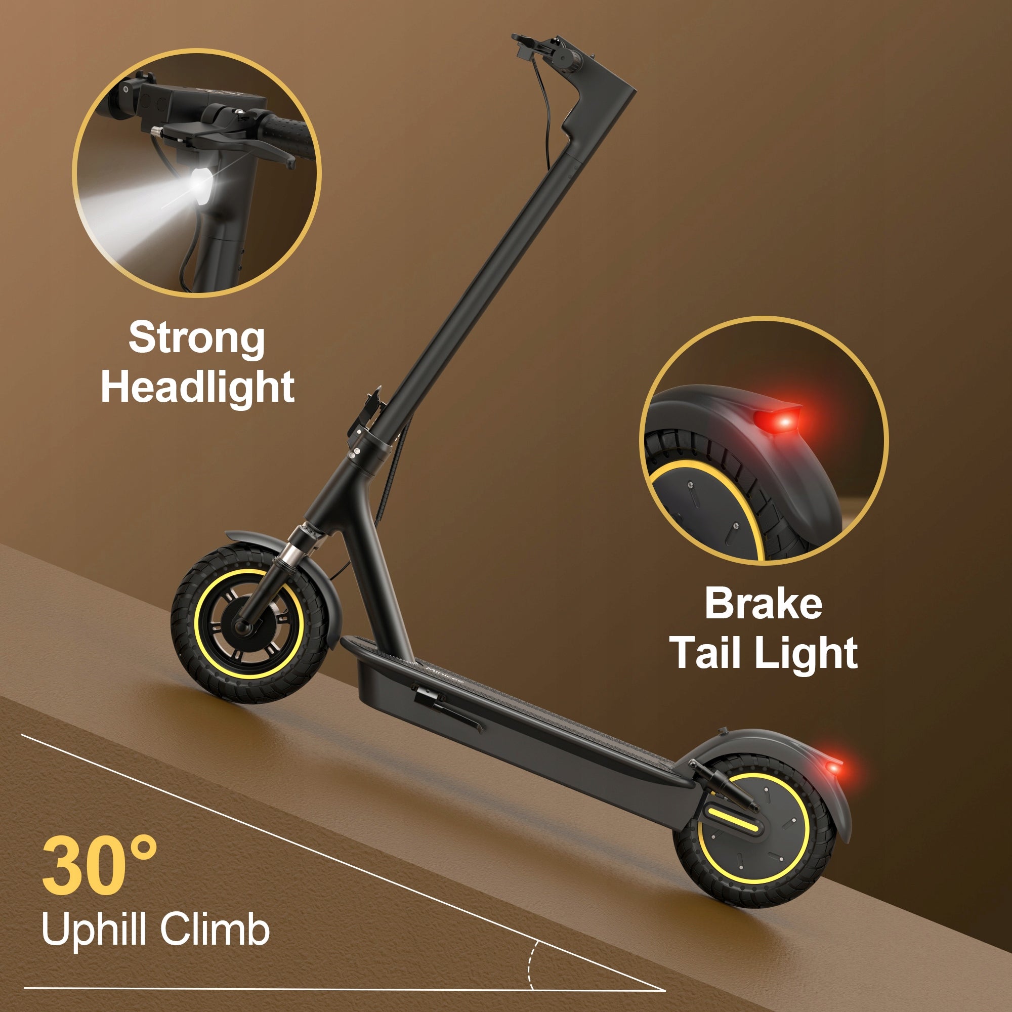Folding Electric Scooter 1000W 14.5Ah 45km 10cali APP MINICEE ESMAX Color black