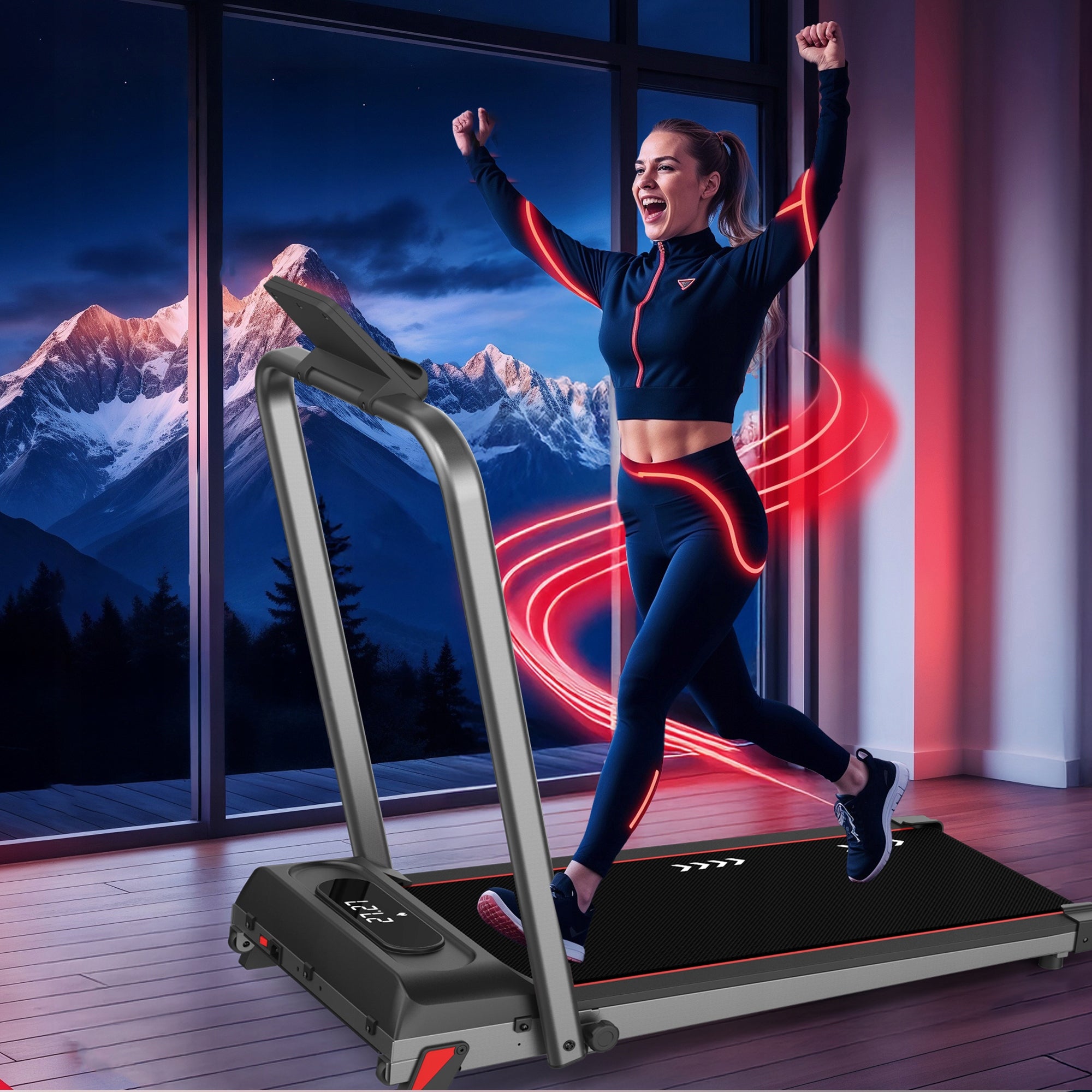 Folding Electric Treadmill 100kg 10km/h + Remote Control Model other