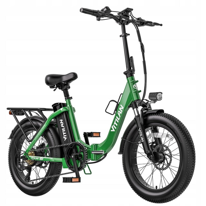 Folding Electric Vehicle VITILAN U3 750W 48V 13AH 45KM/H 20“ green PL