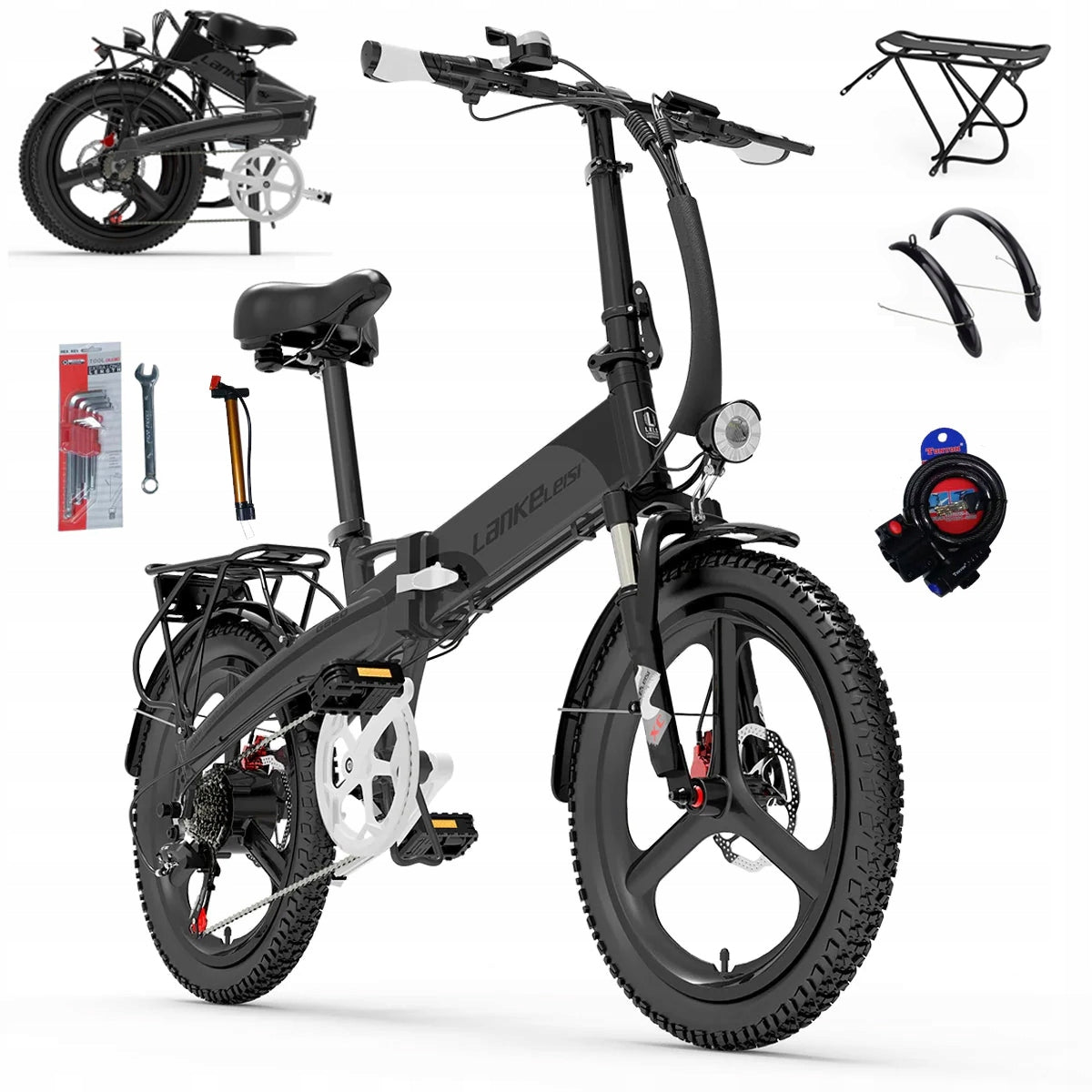 Folding Electric Vehicle for Adults LANKELEISI G660 750W 110KM 35km/h Brand Lankeleisi