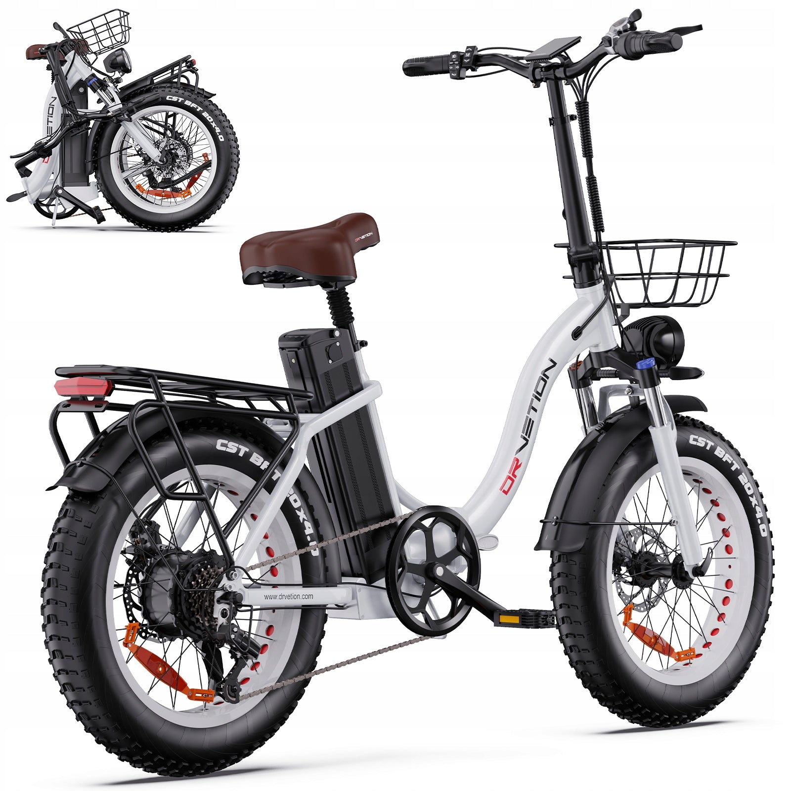 Folding Electric Vehicles Drvetion CT20 1000W Samsung 15AH 45KM/H 20”MTB