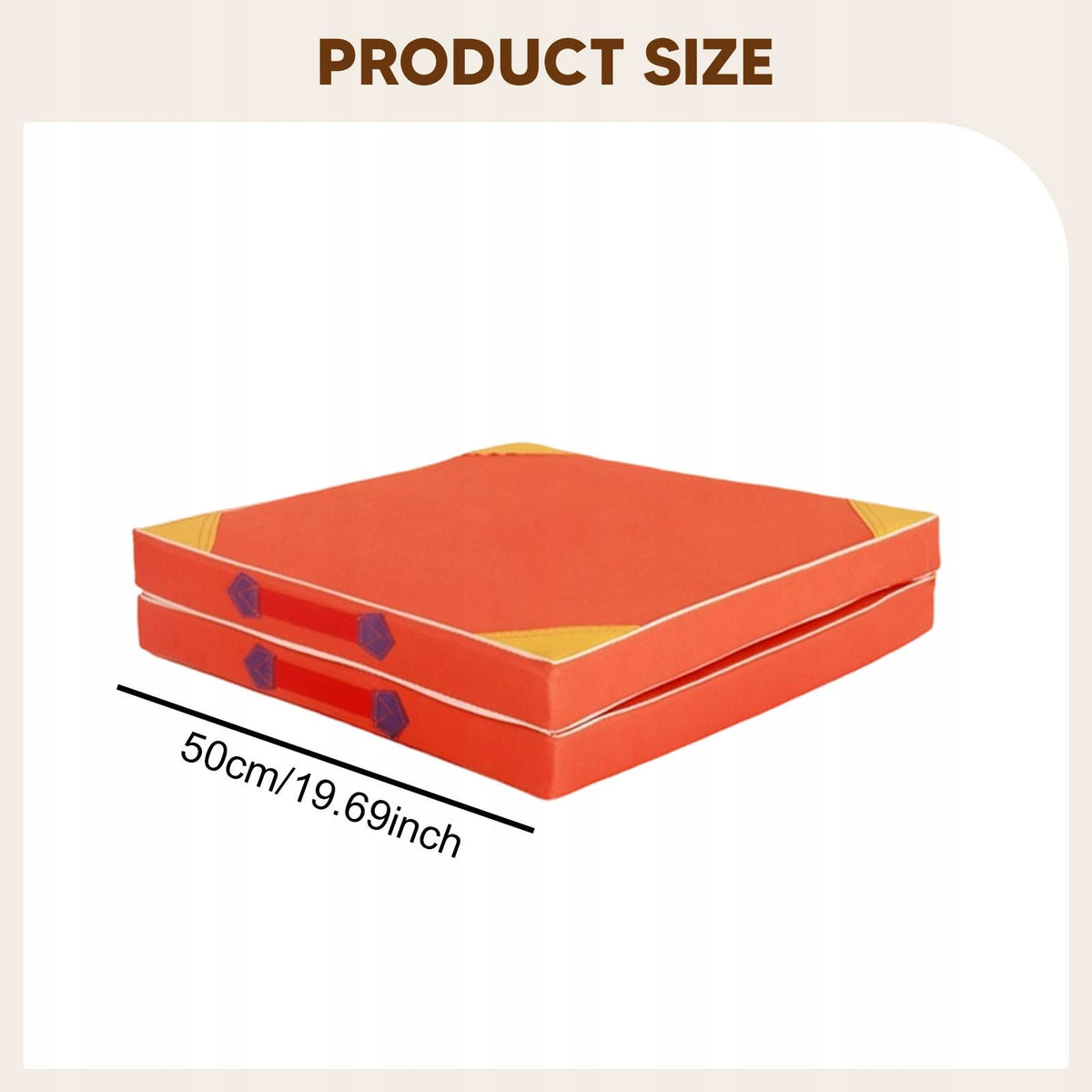 Folding Exercise Mat Portable Gymnastics Balance Mat for Mma Home orange Packaging status original