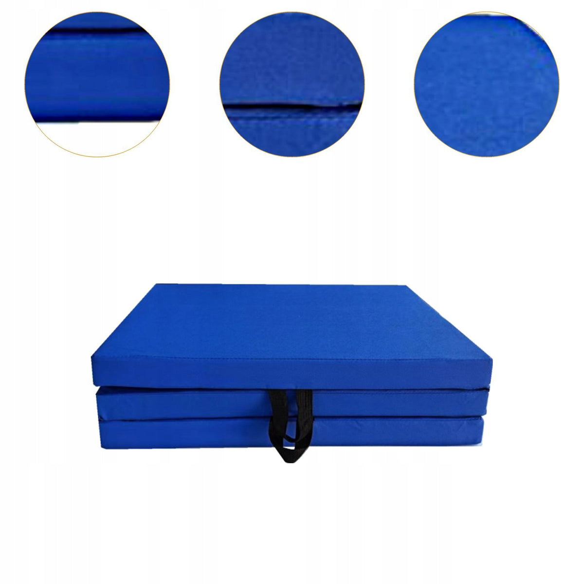 Folding Exercise Mat Training Aerobics Home Core Workouts with Blue Brand no brand