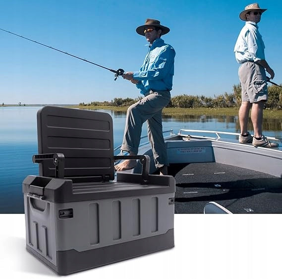 Folding Fishing Box With Seat - Camping Organizer Camping 2in1 Brand no brand