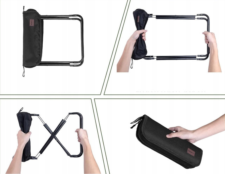 Folding Hiking Stool 33 cm Lightweight Pocket Oxford Chair 600D Model SH01