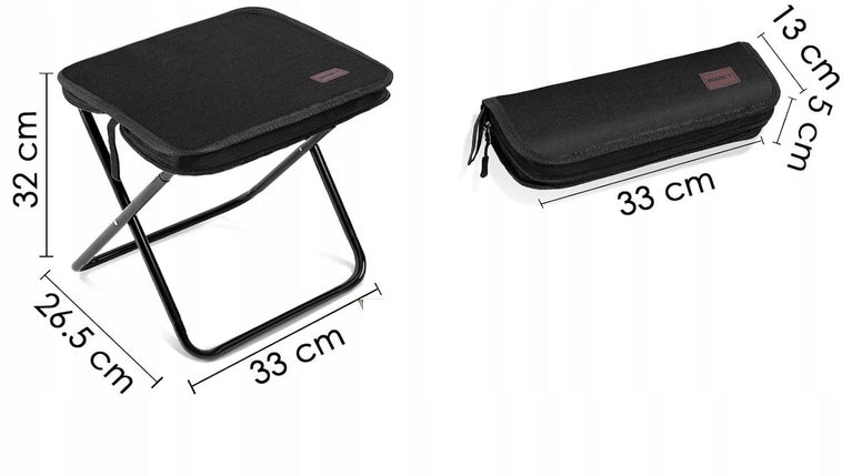 Folding Hiking Stool 33 cm Lightweight Pocket Oxford Chair 600D Packaging status original