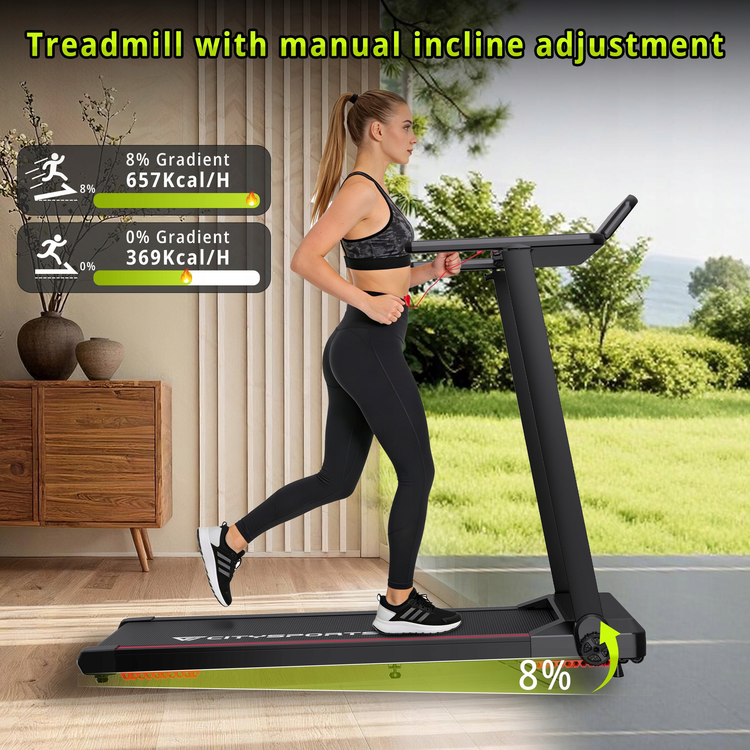 Folding Home Treadmill Professional Electric Exercise Fitness 12KM App/BT Packaging status original