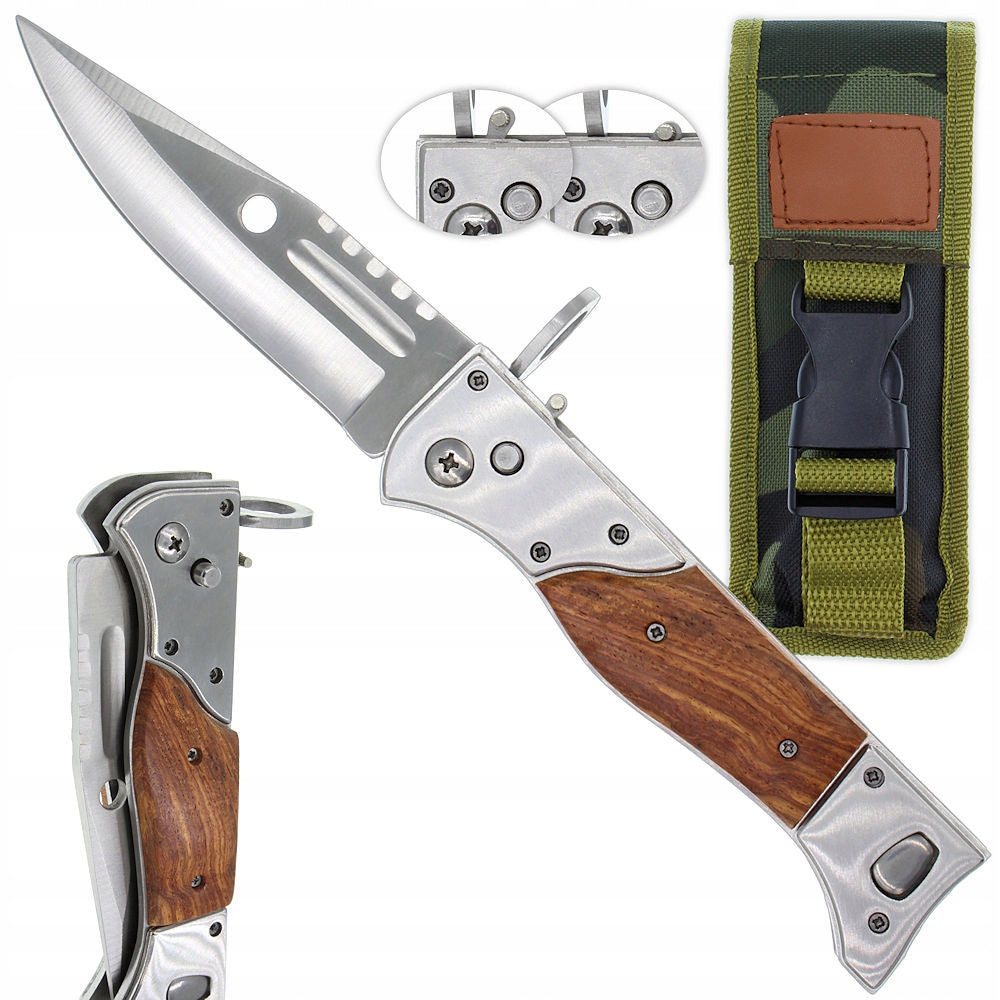 Folding Hunting Knife Spring Survival Tactical Bayonet AK 47 27cm