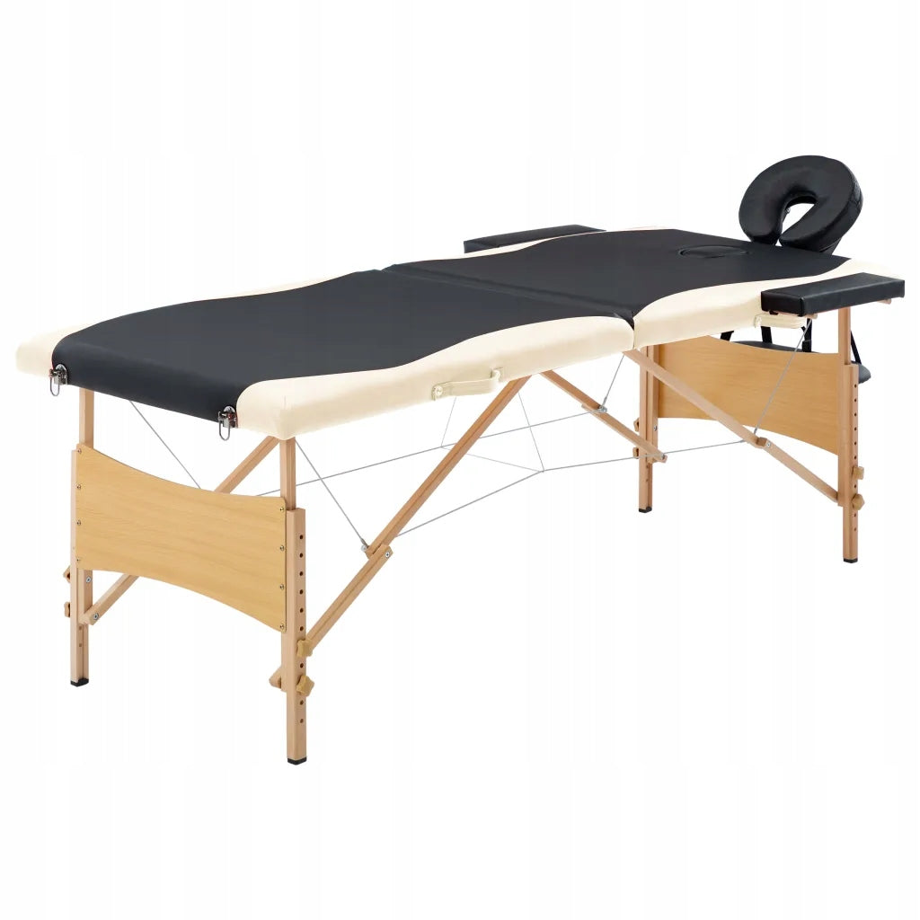 Folding Massage Table, 2-Zone, Wooden