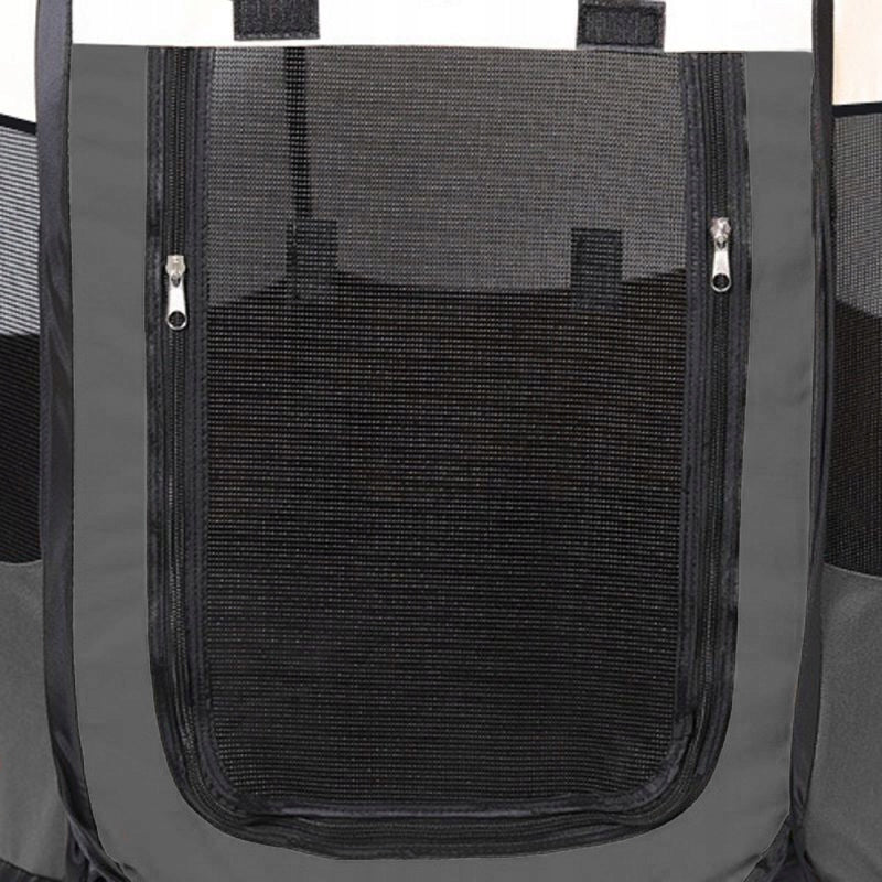 Folding Playpen for Dog Cat Puppies Kitten Light Bed Grey - L Trade name Kojec składany