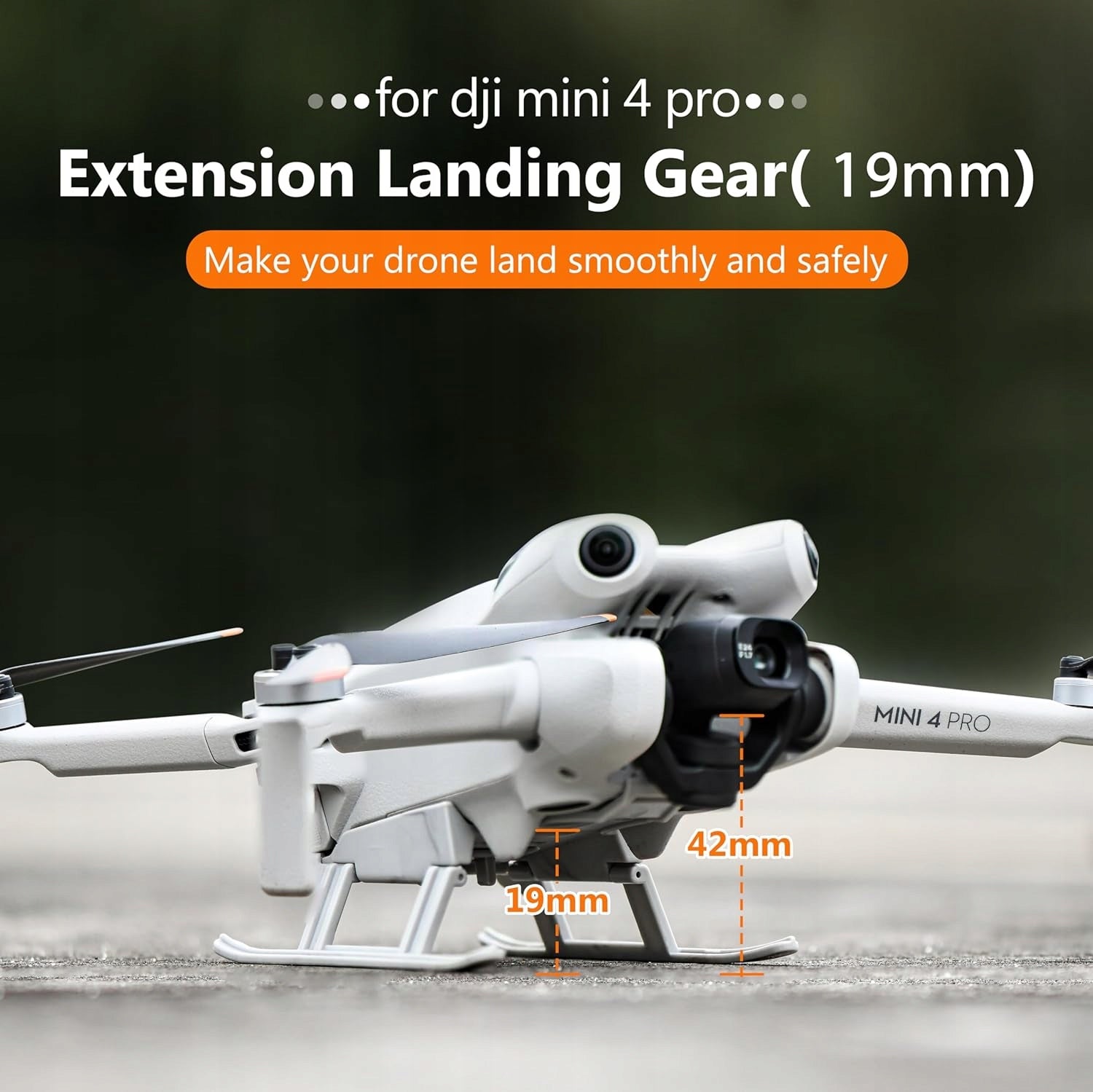 Folding Protective Chassis for DJI Mini 4 Pro – Elevated Landing Gear Batteries included no